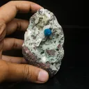 Cavansite on Heulandite (Rare Find) Natural Mineral Specimen - image 4