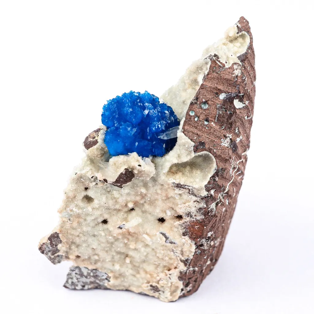 Cavansite on Heulandite (Rare Find) Natural Mineral Specimen - image 4