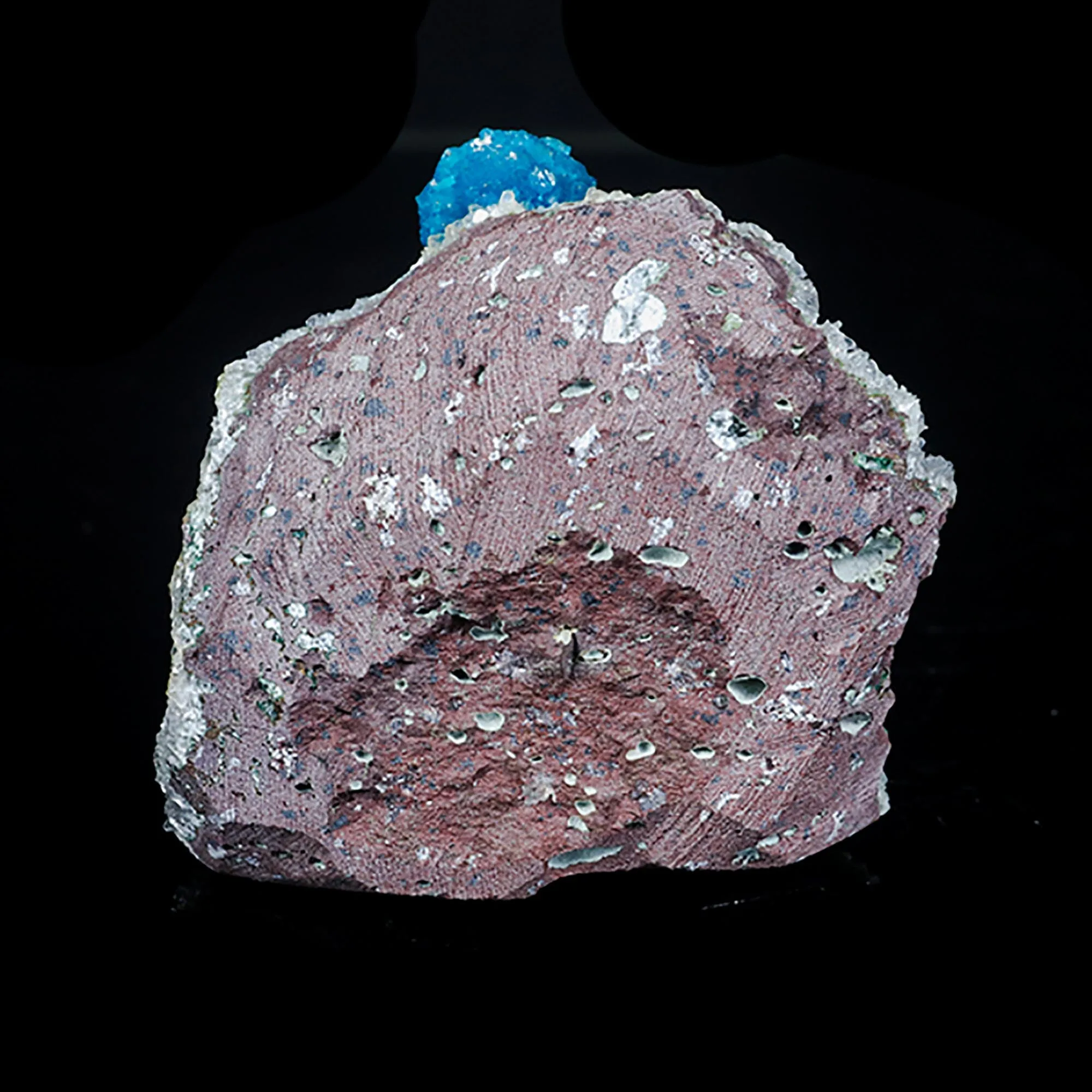 Cavansite on Heulandite (Rare Find) Natural Mineral Specimen - image 5