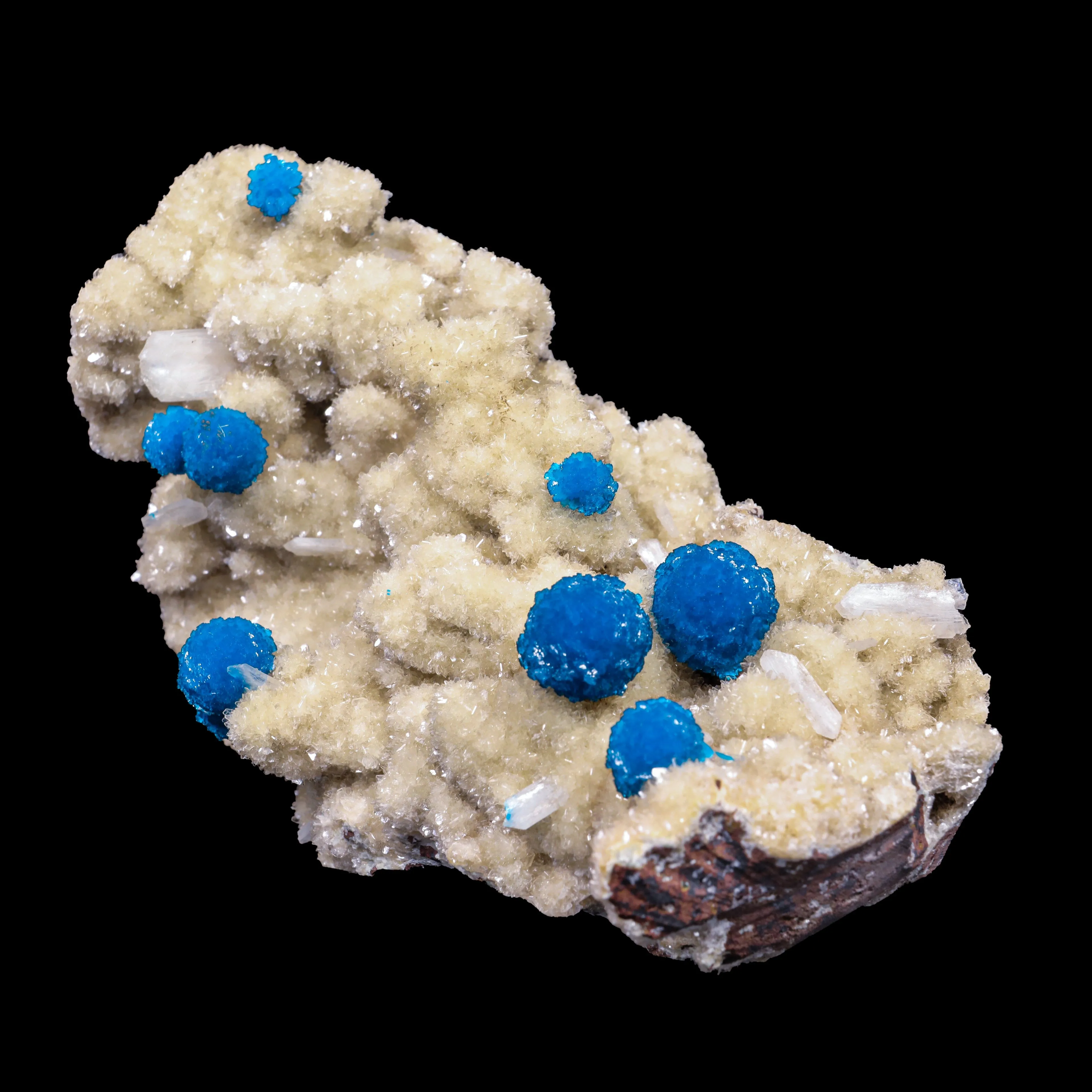 Cavansite on Heulandite (Rare Find) Natural Mineral Specimen - image 2