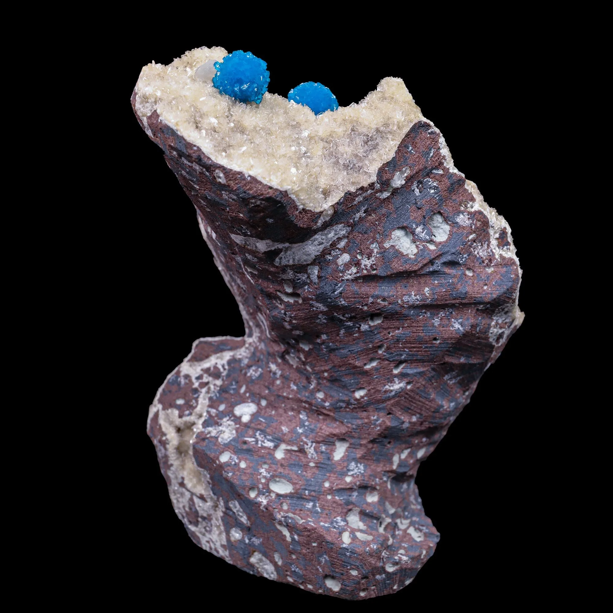 Cavansite on Heulandite (Rare Find) Natural Mineral Specimen - image 5