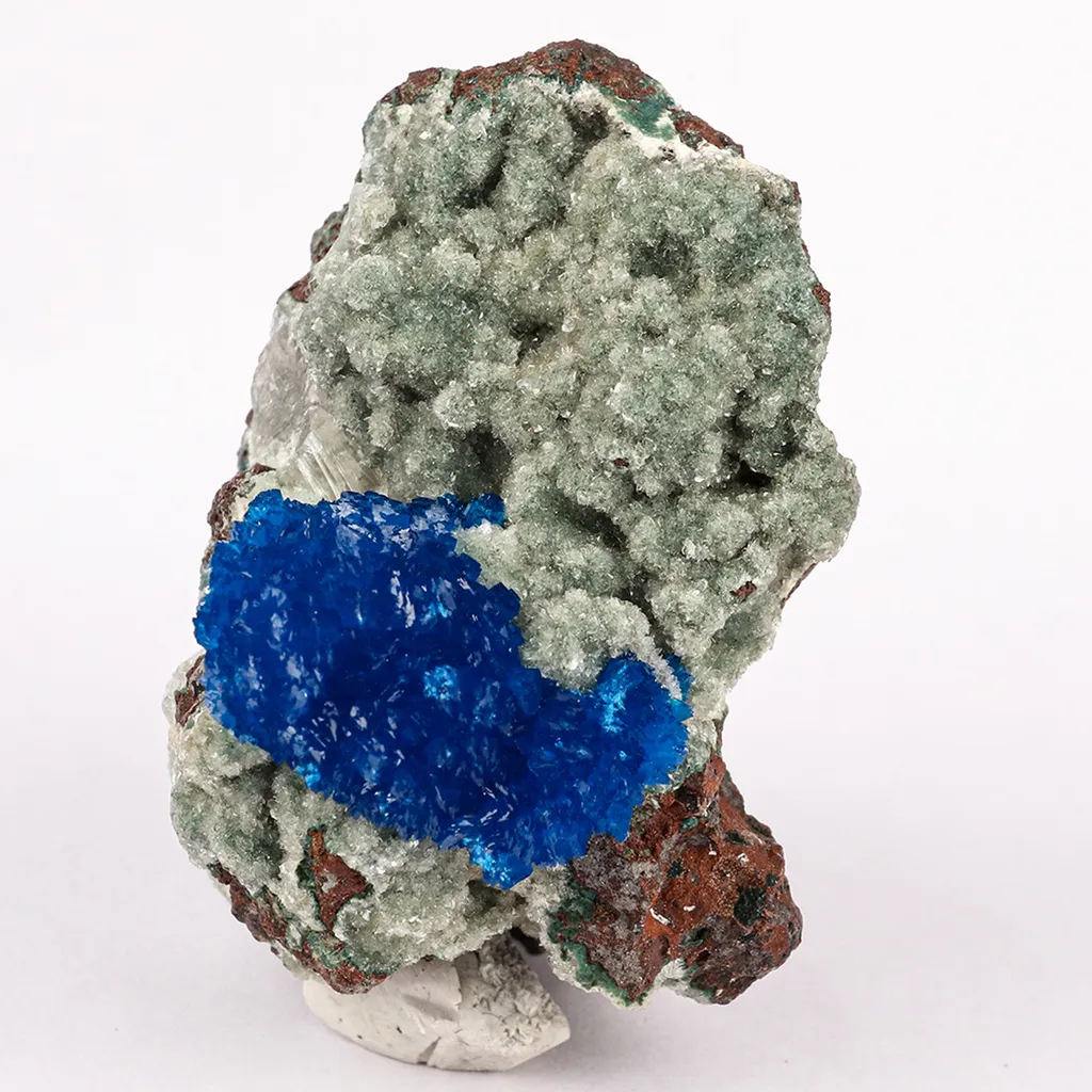 Cavansite on Heulandite (Rare Find) Natural Mineral Specimen image