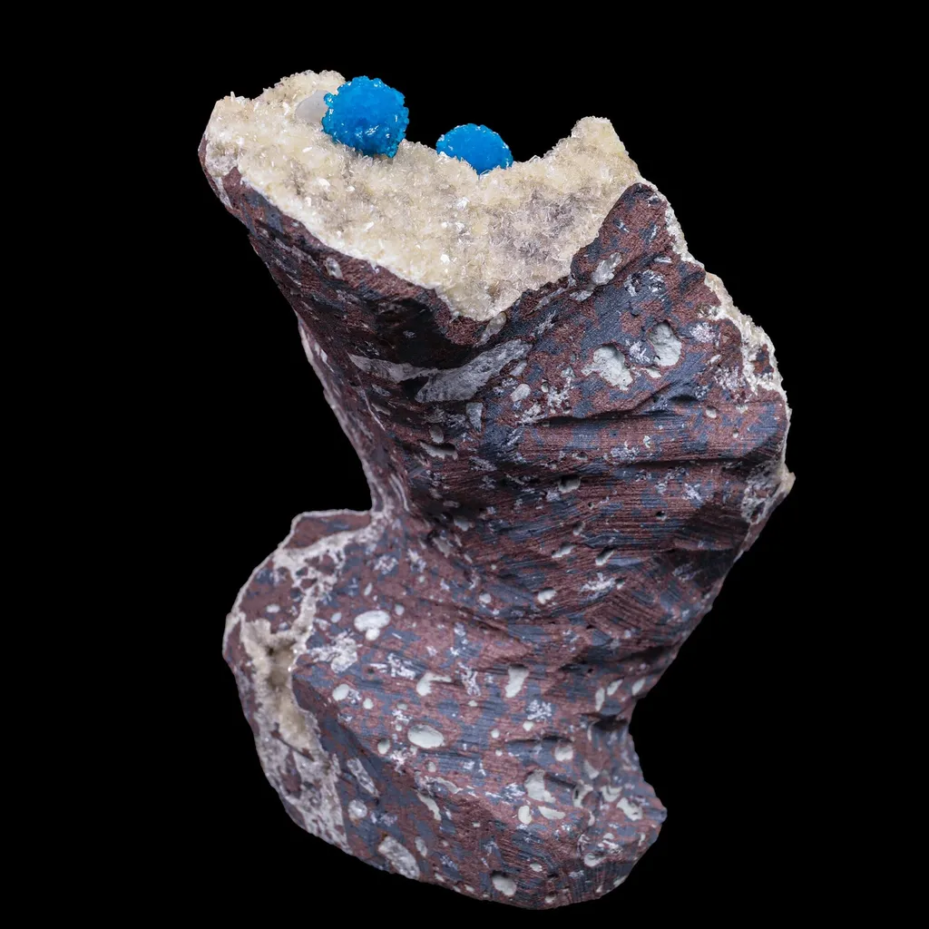 Cavansite on Heulandite (Rare Find) Natural Mineral Specimen - image 5