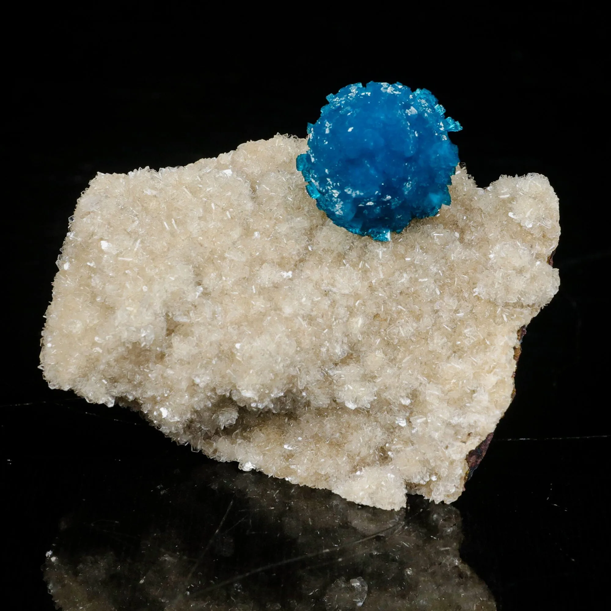 Cavansite on Heulandite (Rare Find) Natural Mineral Specimen - image 4