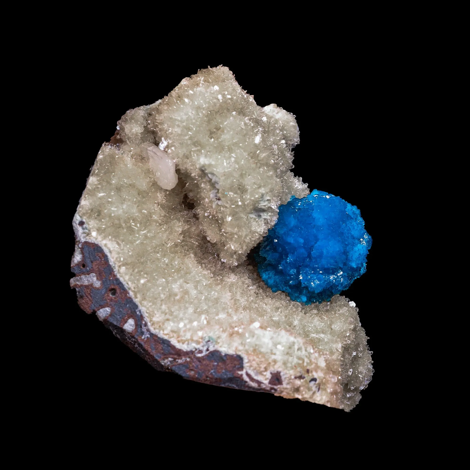 Cavansite on Heulandite (Rare Find) Natural Mineral Specimen - image 5