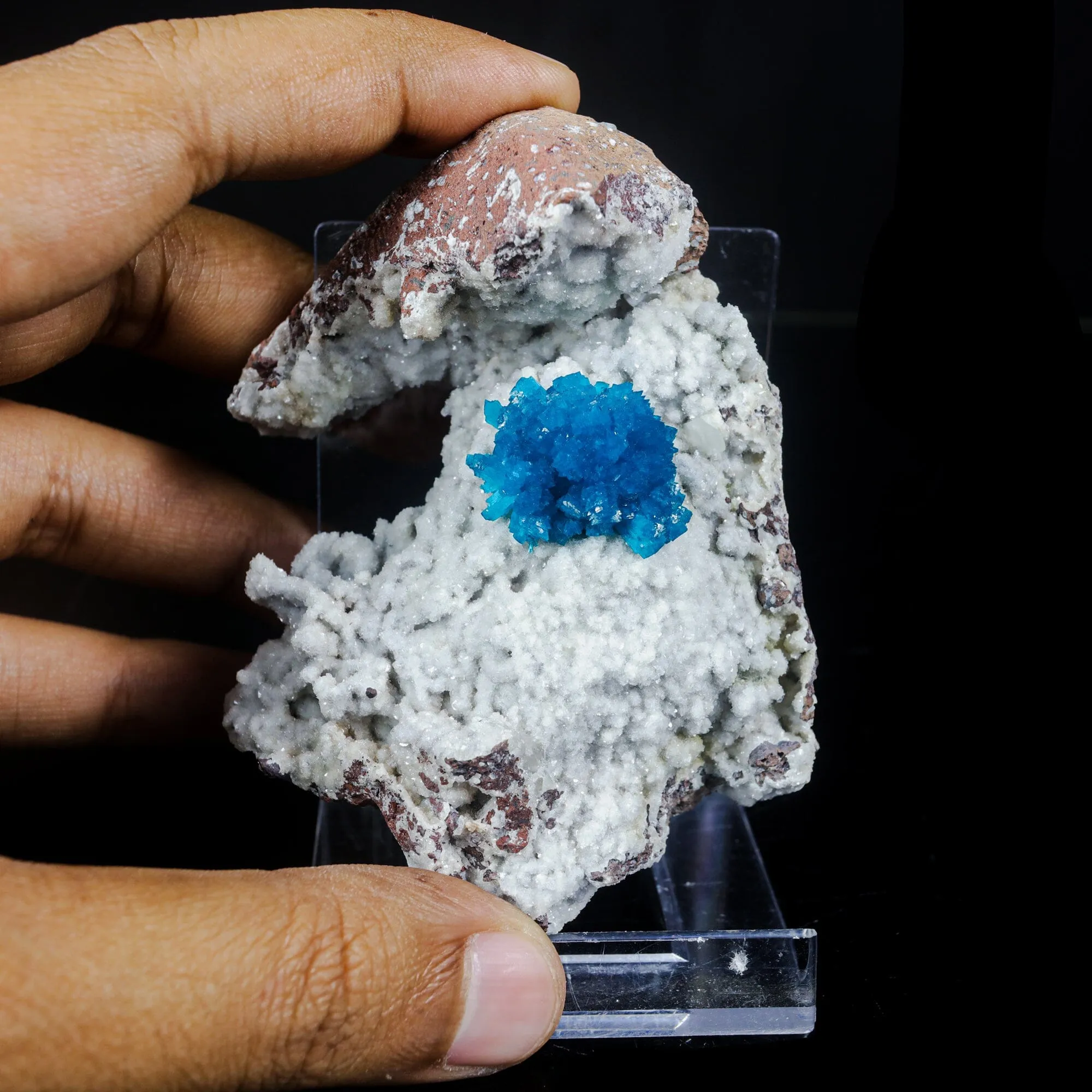 Cavansite on Heulandite (Rare Find) Natural Mineral Specimen - image 7