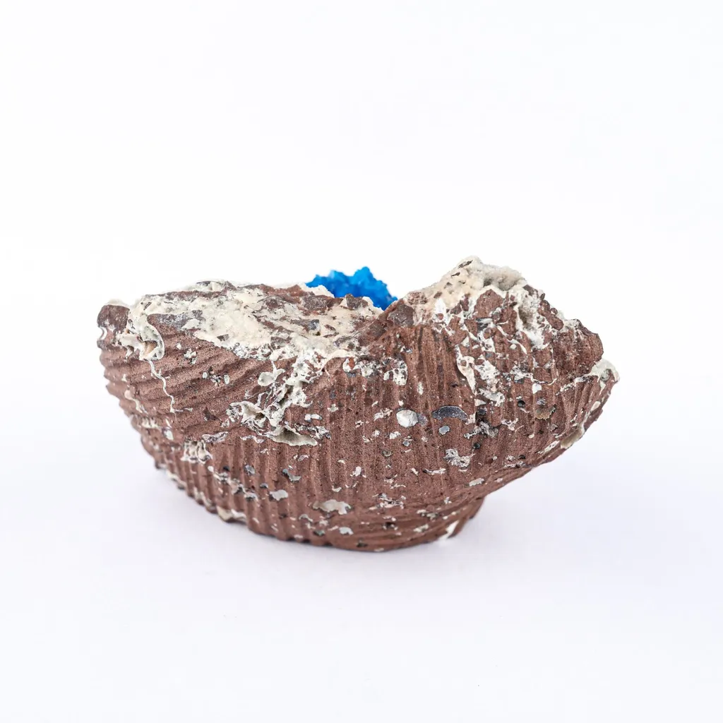 Cavansite on Heulandite (Rare Find) Natural Mineral Specimen - image 5