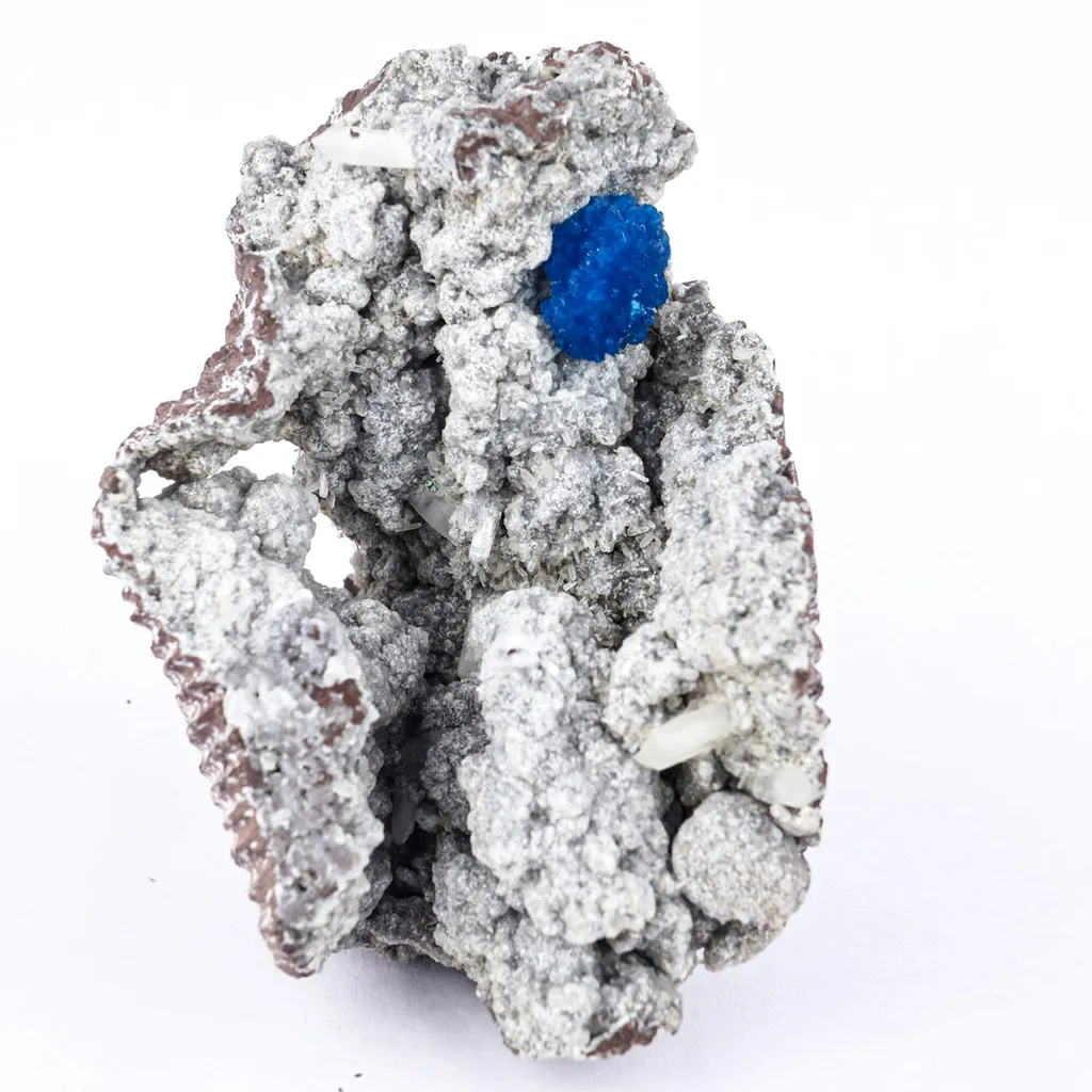 Cavansite on Heulandite (Rare Find) Natural Mineral Specimen - image 3
