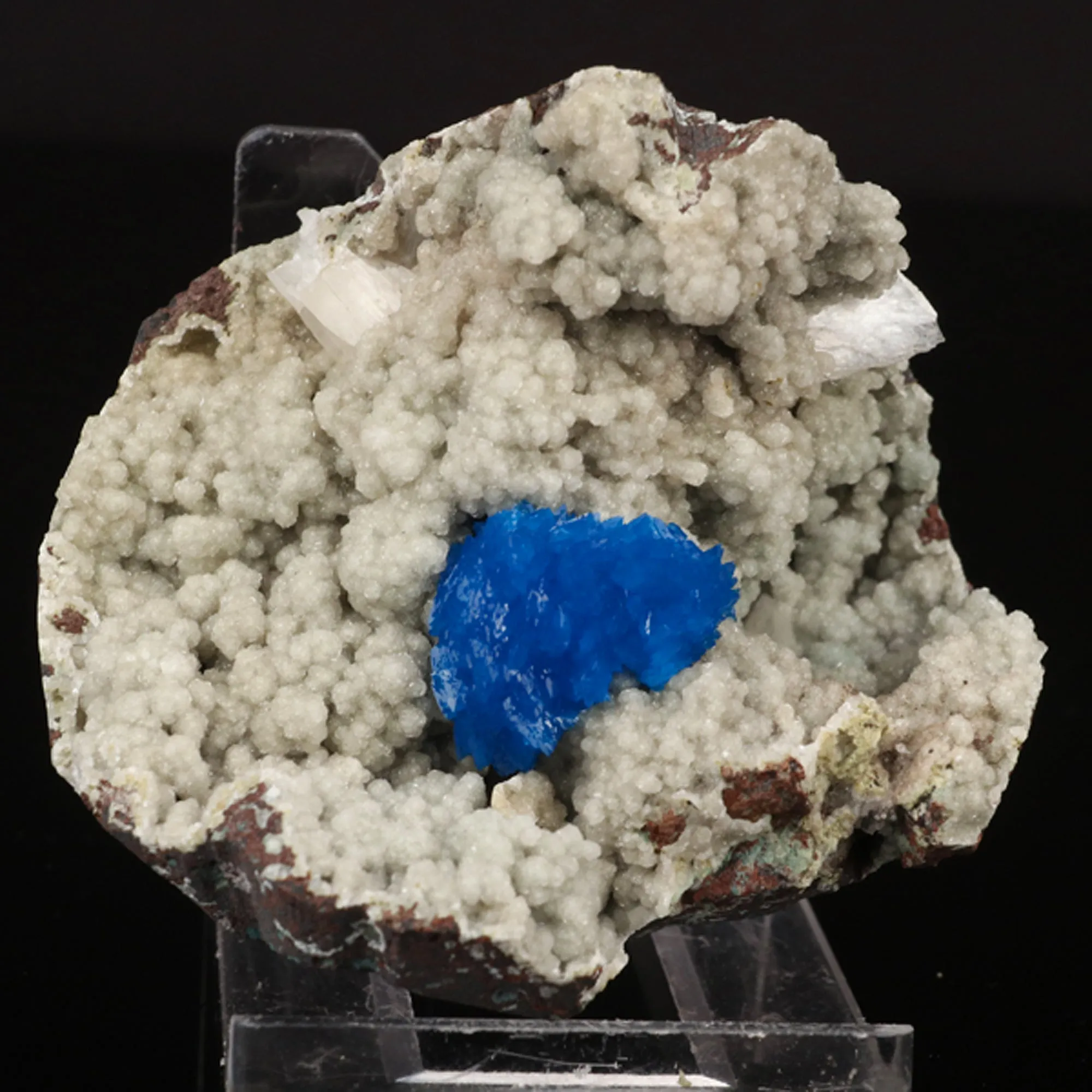 Cavansite on Heulandite (Rare Find) Natural Mineral Specimen - image 1