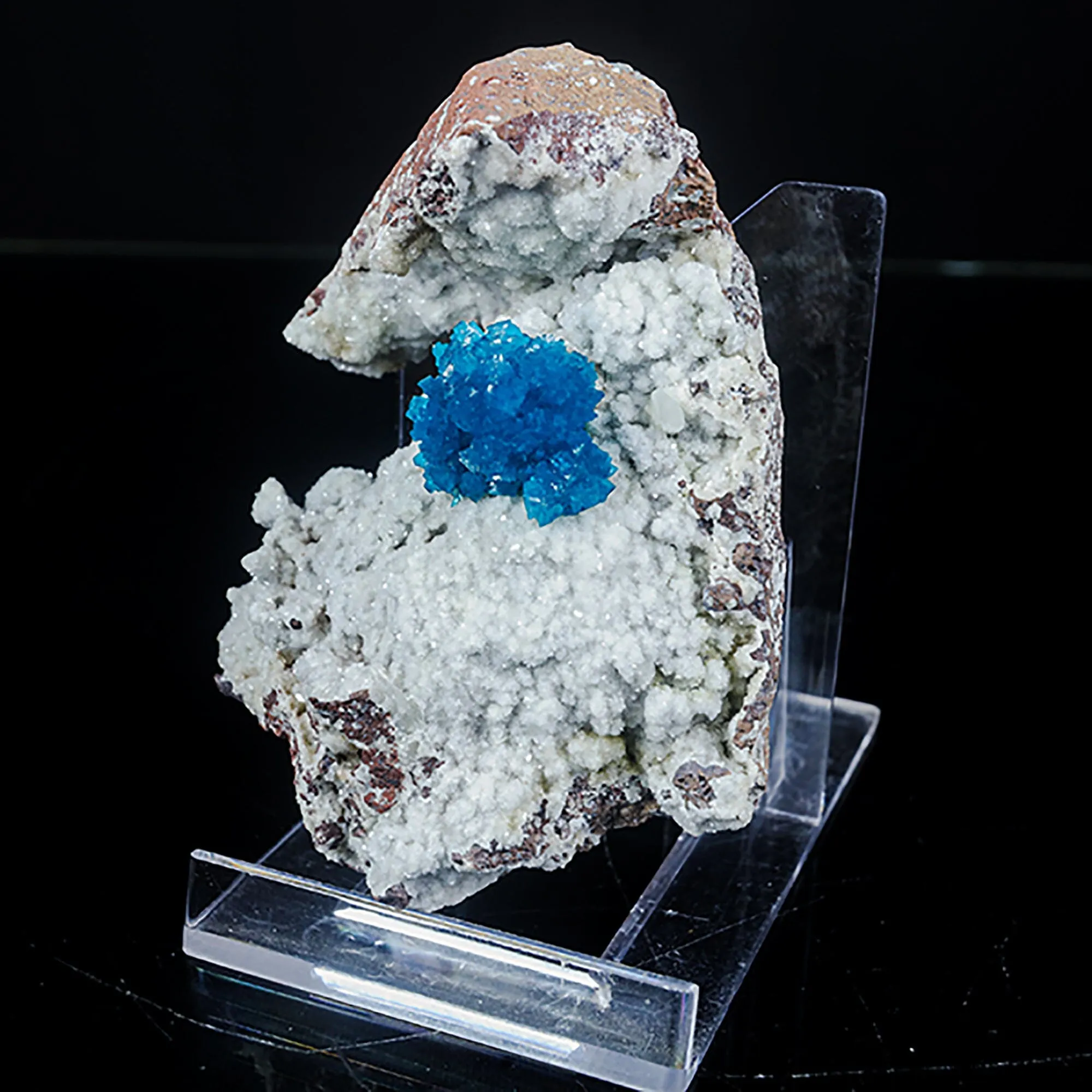 Cavansite on Heulandite (Rare Find) Natural Mineral Specimen - image 6