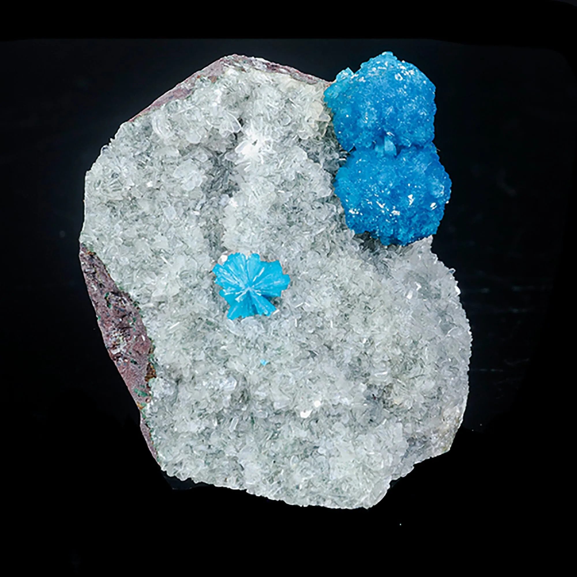 Cavansite on Heulandite (Rare Find) Natural Mineral Specimen - image 2