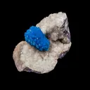 Cavansite on Heulandite (Rare Find) Natural Mineral Specimen - image 2