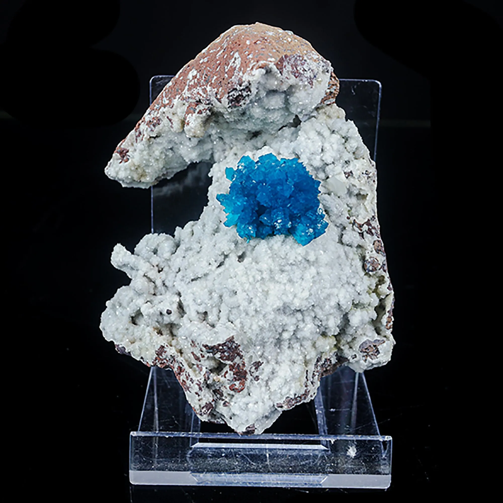 Cavansite on Heulandite (Rare Find) Natural Mineral Specimen - image 4