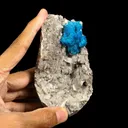 Cavansite on Heulandite (Rare Find) Natural Mineral Specimen - image 6