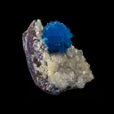 Cavansite on Heulandite (Rare Find) Natural Mineral Specimen - image 3