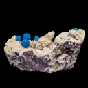 Cavansite on Heulandite (Rare Find) Natural Mineral Specimen - image 5