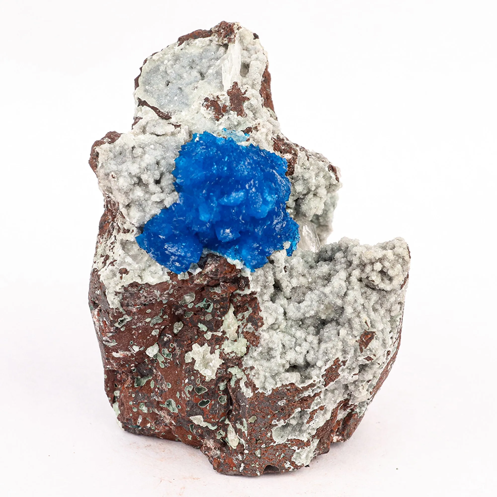 Cavansite on Heulandite (Rare Find) Natural Mineral Specimen - image 3