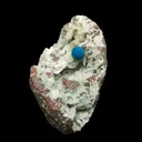 Cavansite on Heulandite (Rare Find) Natural Mineral Specimen - image 2