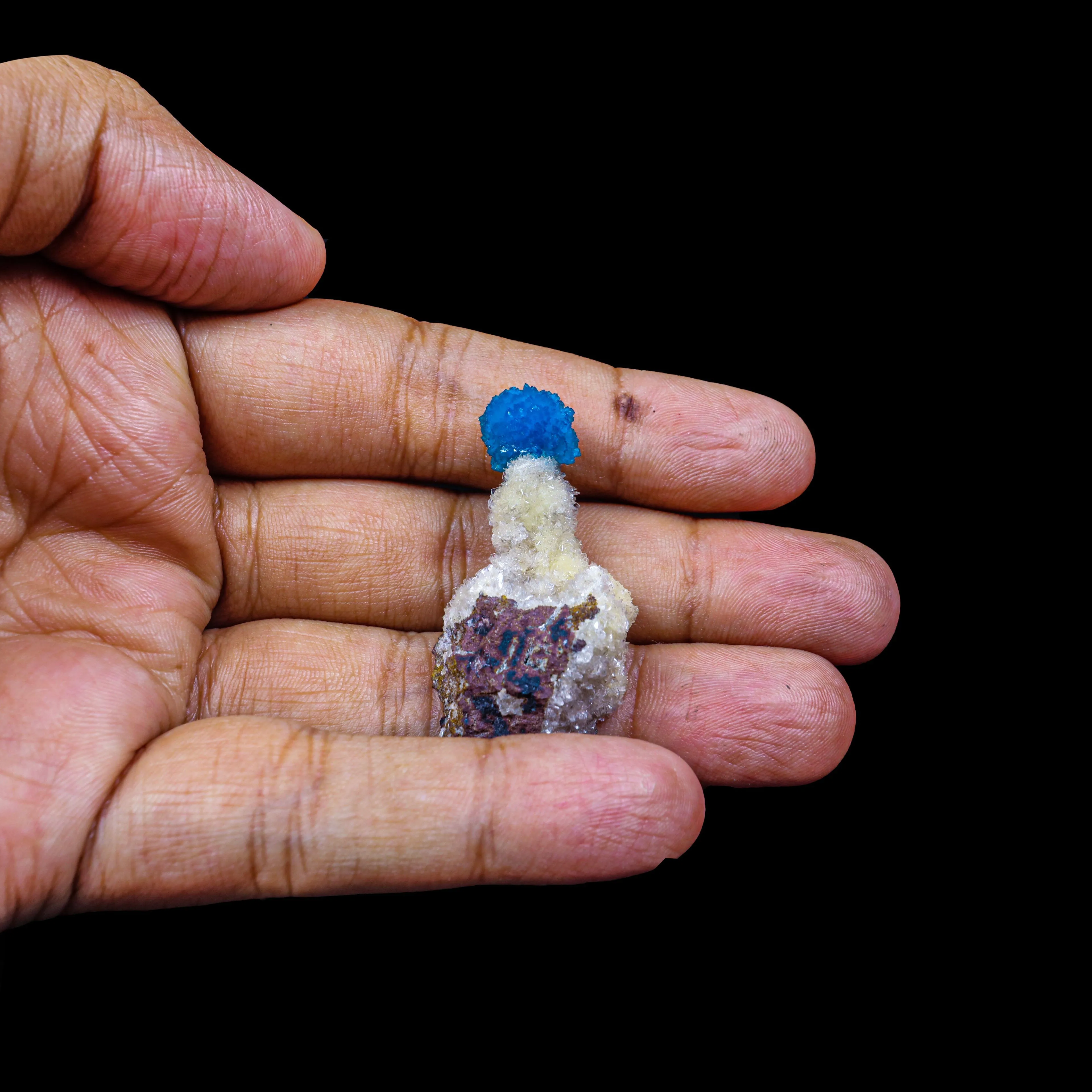 Cavansite on Heulandite (Rare Find) Natural Mineral Specimen - image 5