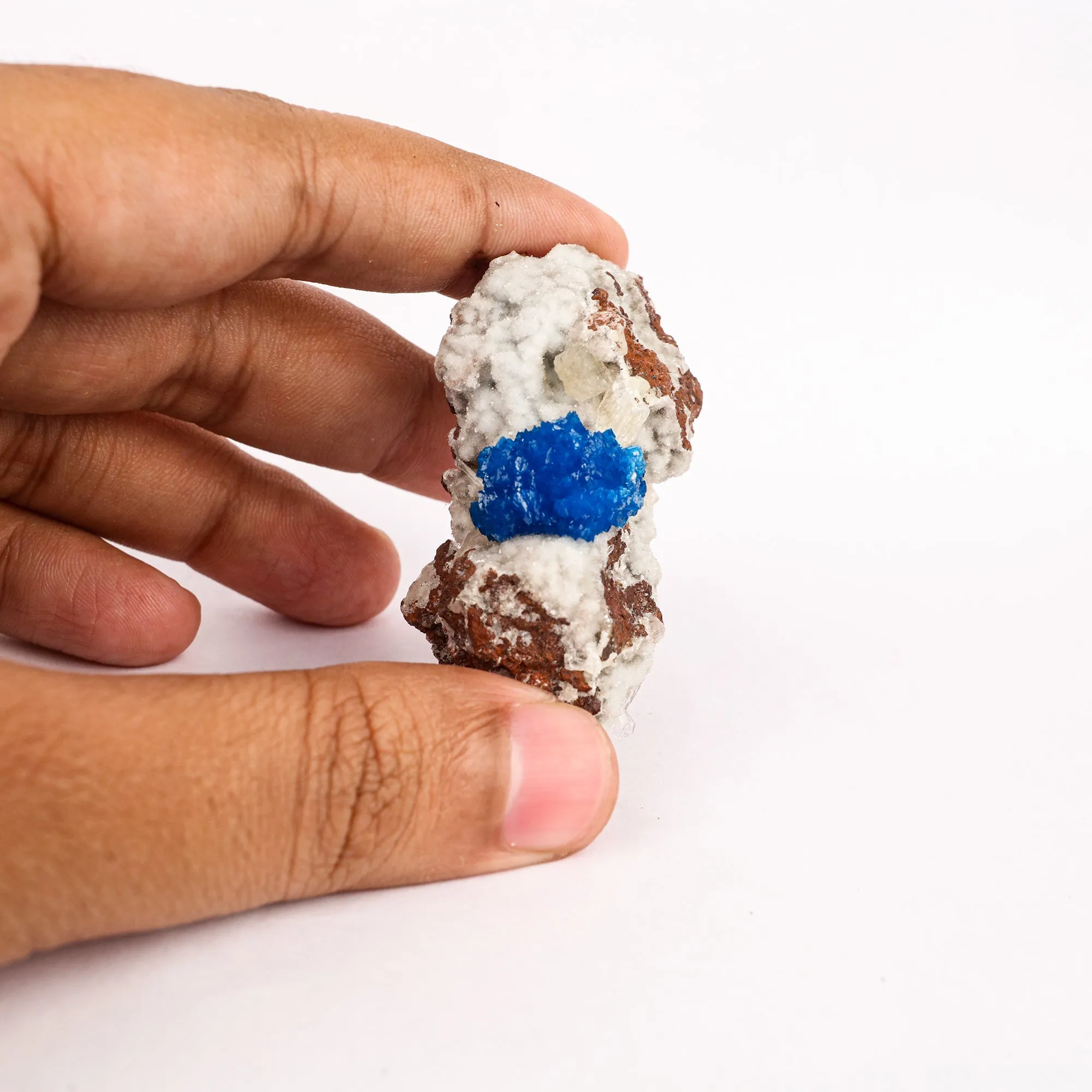 Cavansite on Heulandite (Rare Find) Natural Mineral Specimen - image 4