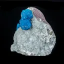 Cavansite on Heulandite (Rare Find) Natural Mineral Specimen - image 3