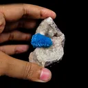 Cavansite on Heulandite (Rare Find) Natural Mineral Specimen - image 6