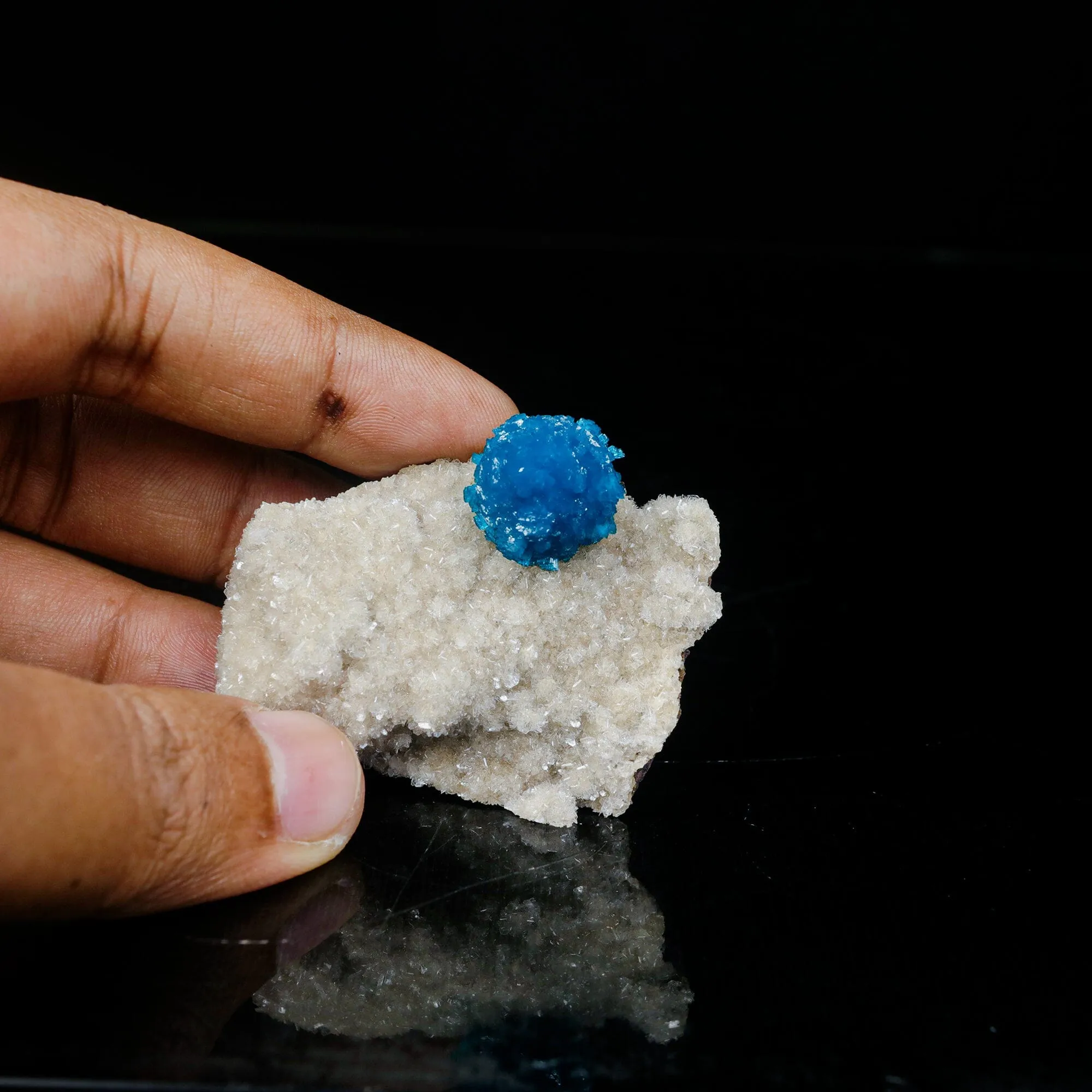 Cavansite on Heulandite (Rare Find) Natural Mineral Specimen - image 6