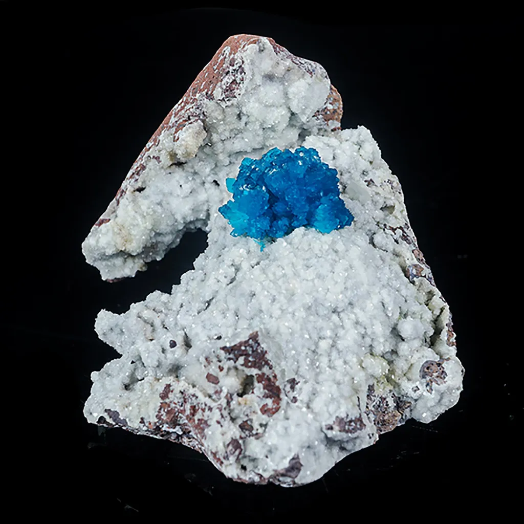 Cavansite on Heulandite (Rare Find) Natural Mineral Specimen image