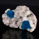 Cavansite on Heulandite (Rare Find) Natural Mineral Specimen - image 3