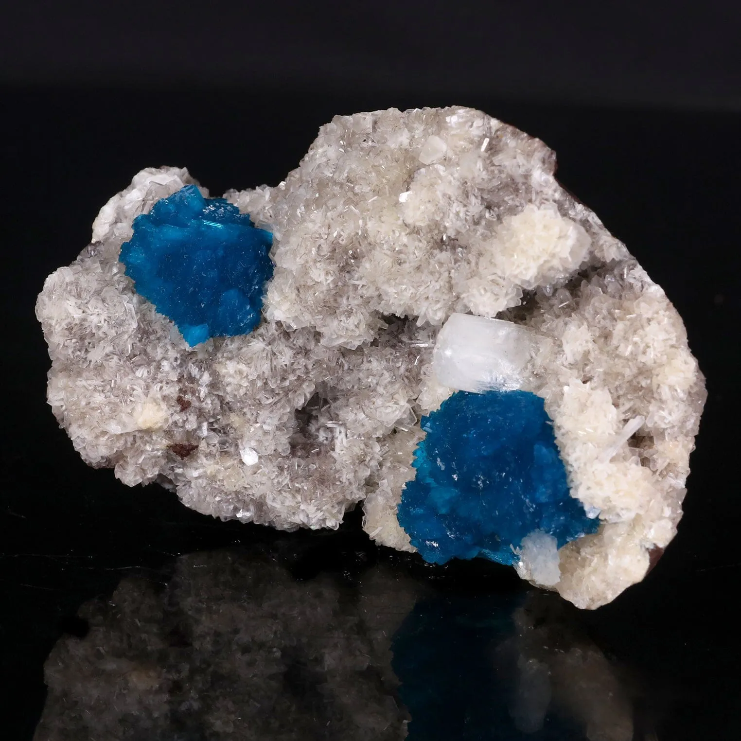 Cavansite on Heulandite (Rare Find) Natural Mineral Specimen - image 3