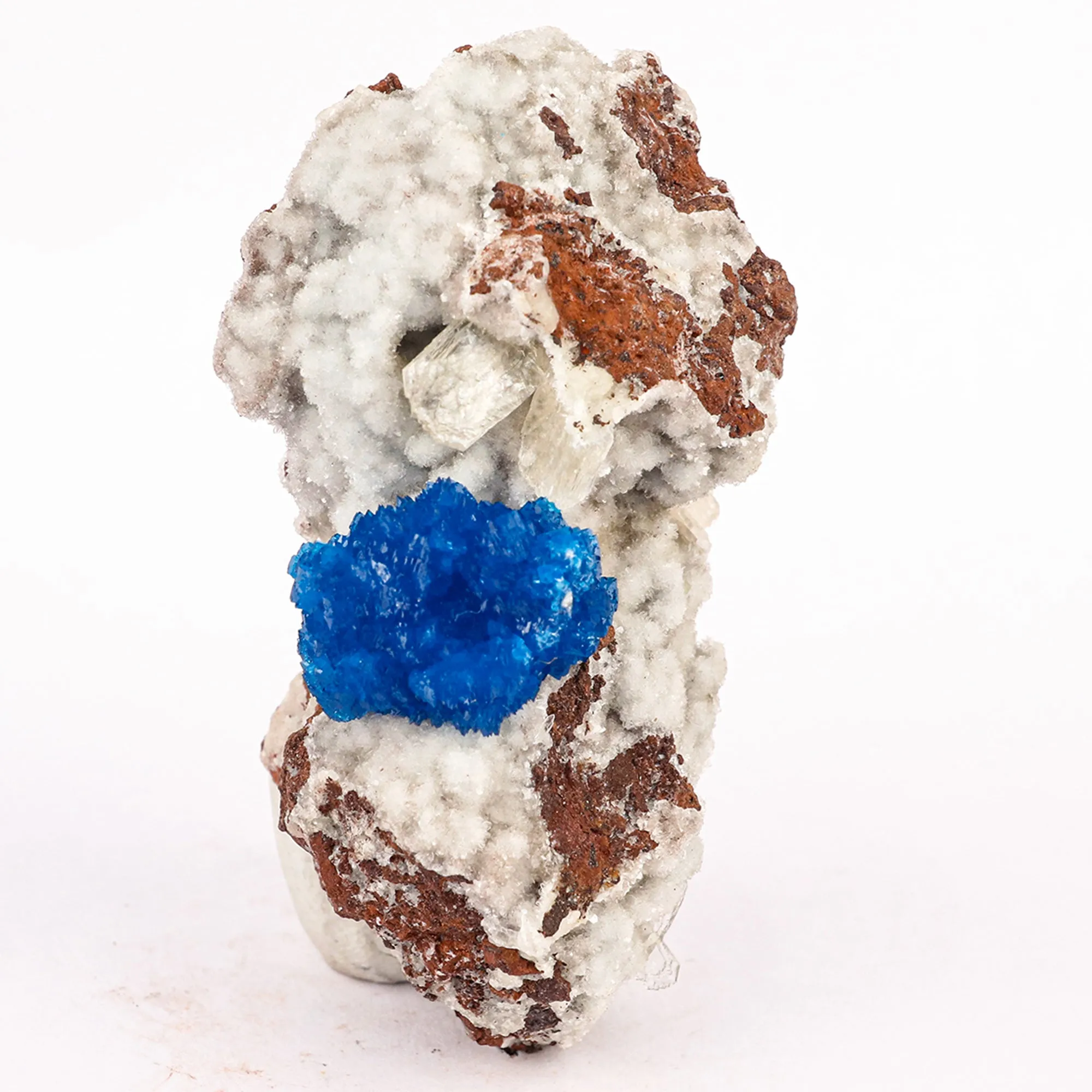 Cavansite on Heulandite (Rare Find) Natural Mineral Specimen - image 1