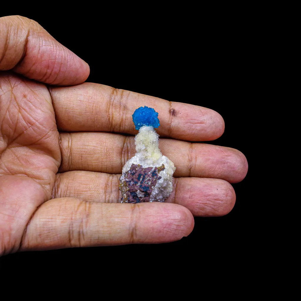 Cavansite on Heulandite (Rare Find) Natural Mineral Specimen - image 5