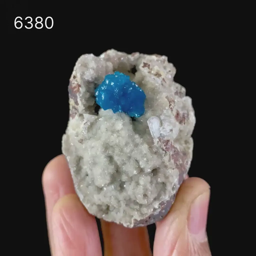 Cavansite on Heulandite (Rare Find) Natural Mineral Specimen - image 6