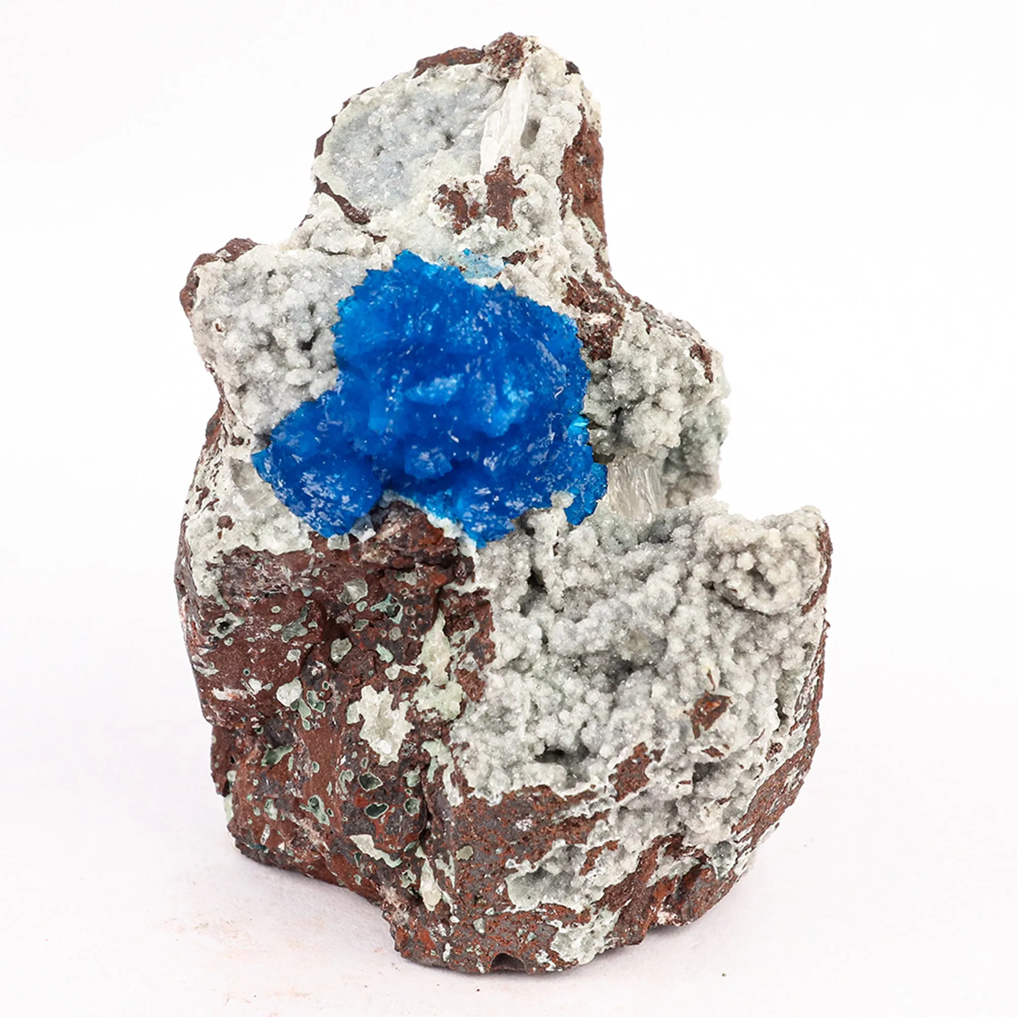 Cavansite on Heulandite (Rare Find) Natural Mineral Specimen - image 1