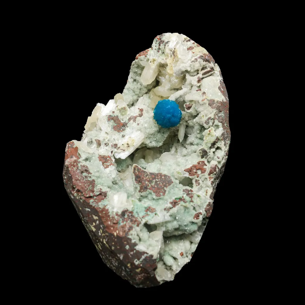 Cavansite on Heulandite (Rare Find) Natural Mineral Specimen - image 2