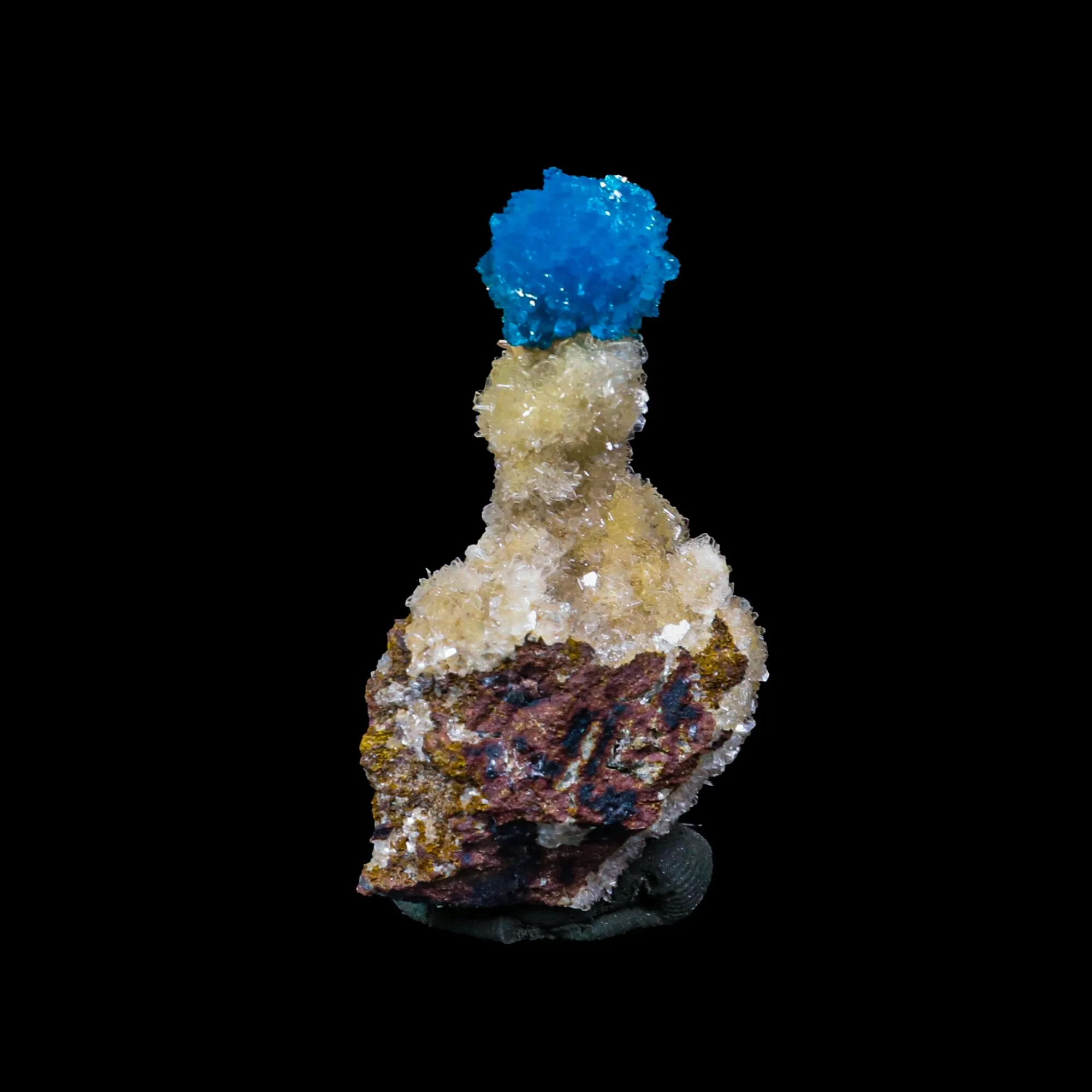 Cavansite on Heulandite (Rare Find) Natural Mineral Specimen - image 3