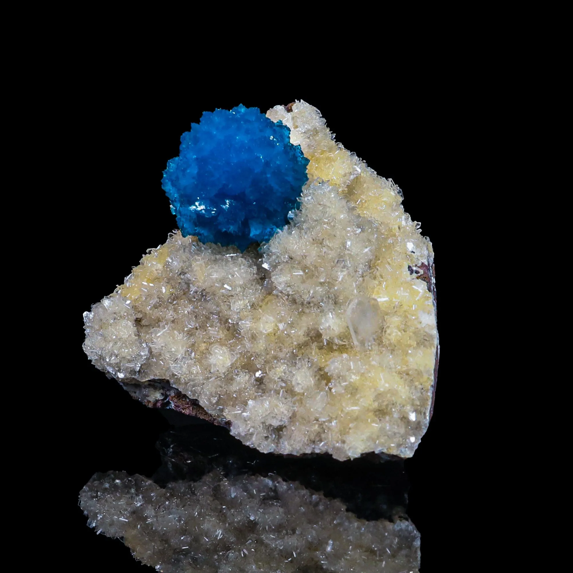 Cavansite on Heulandite (Rare Find) Natural Mineral Specimen - image 2