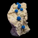 Cavansite on Heulandite (Rare Find) Natural Mineral Specimen - image 3