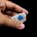 Cavansite on Heulandite (Rare Find) Natural Mineral Specimen - image 5