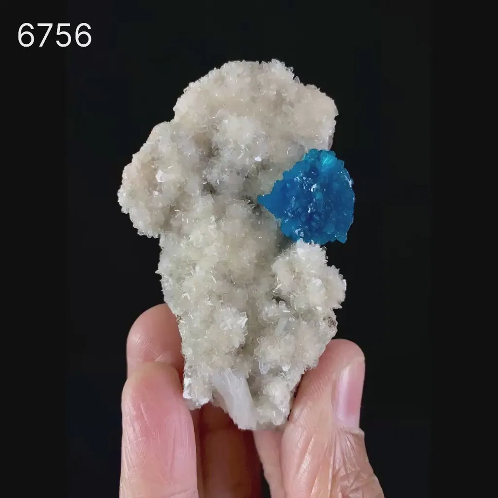 Cavansite on Heulandite (Rare Find) Natural Mineral Specimen - image 5