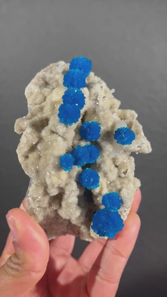 Cavansite on Heulandite (Rare Find) Natural Mineral Specimen USA - image 6