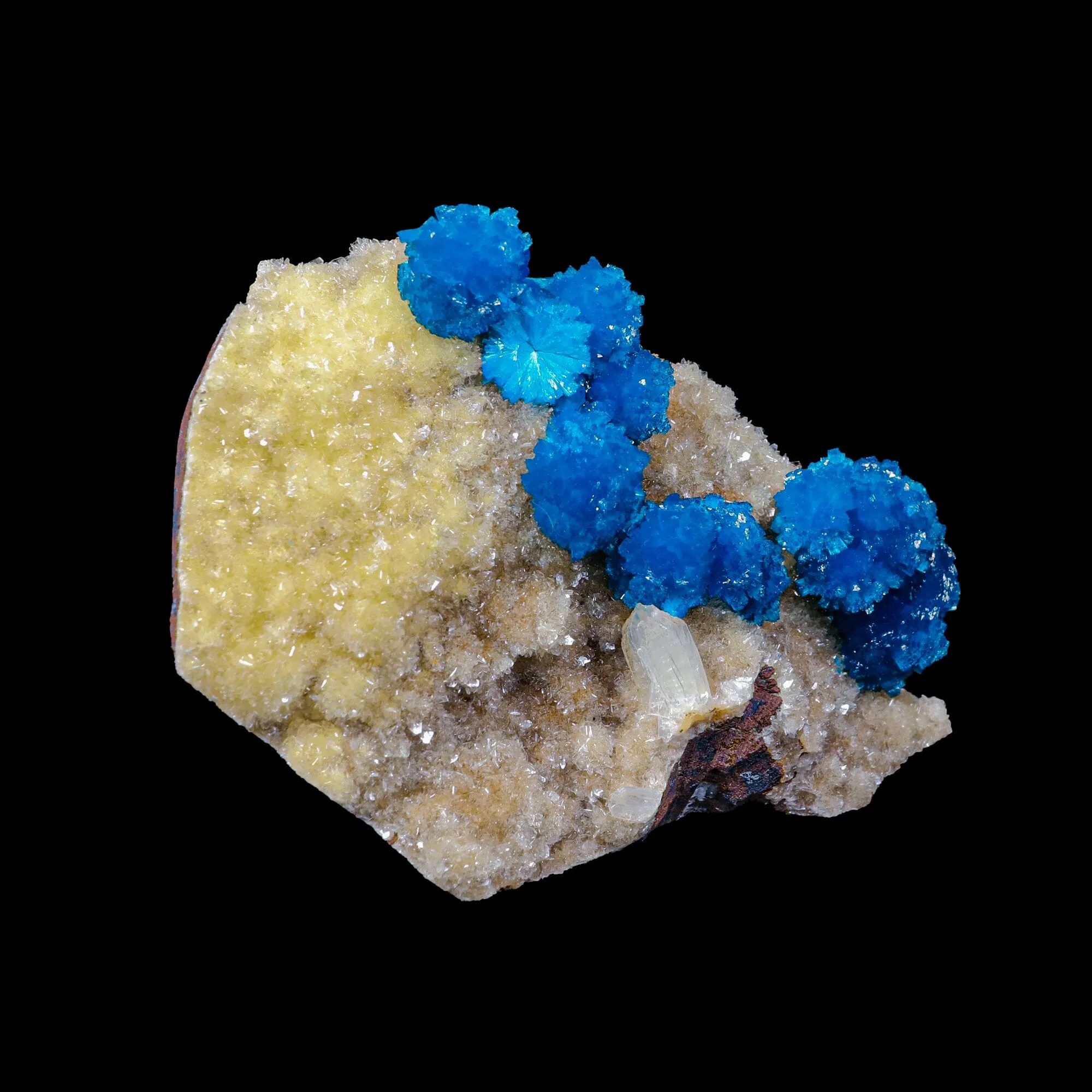 Cavansite on Heulandite (Rare Find) Natural Mineral Specimen USA - image 3