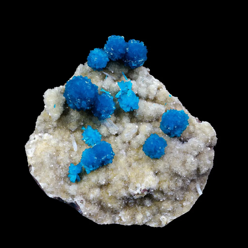 Cavansite on Heulandite (Rare Find) Natural Mineral Specimen USA image
