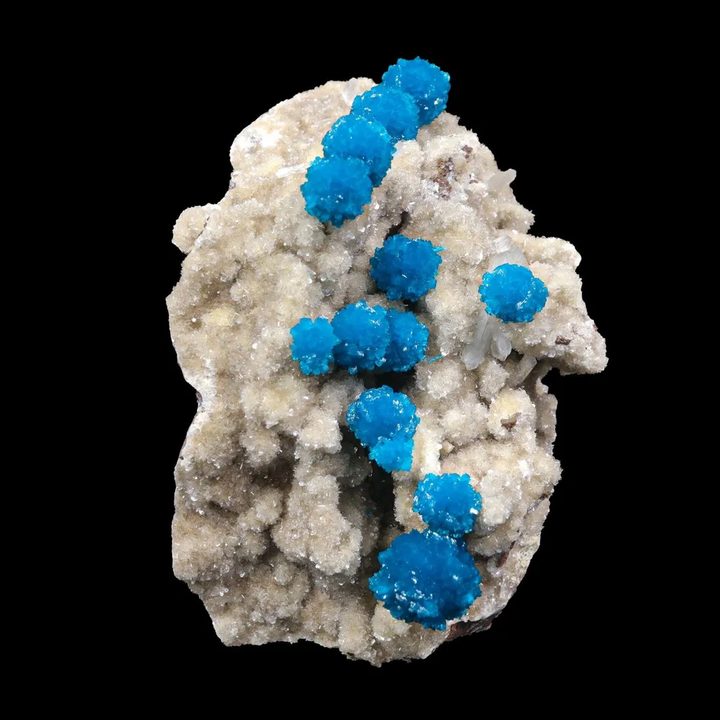 Cavansite on Heulandite (Rare Find) Natural Mineral Specimen USA image