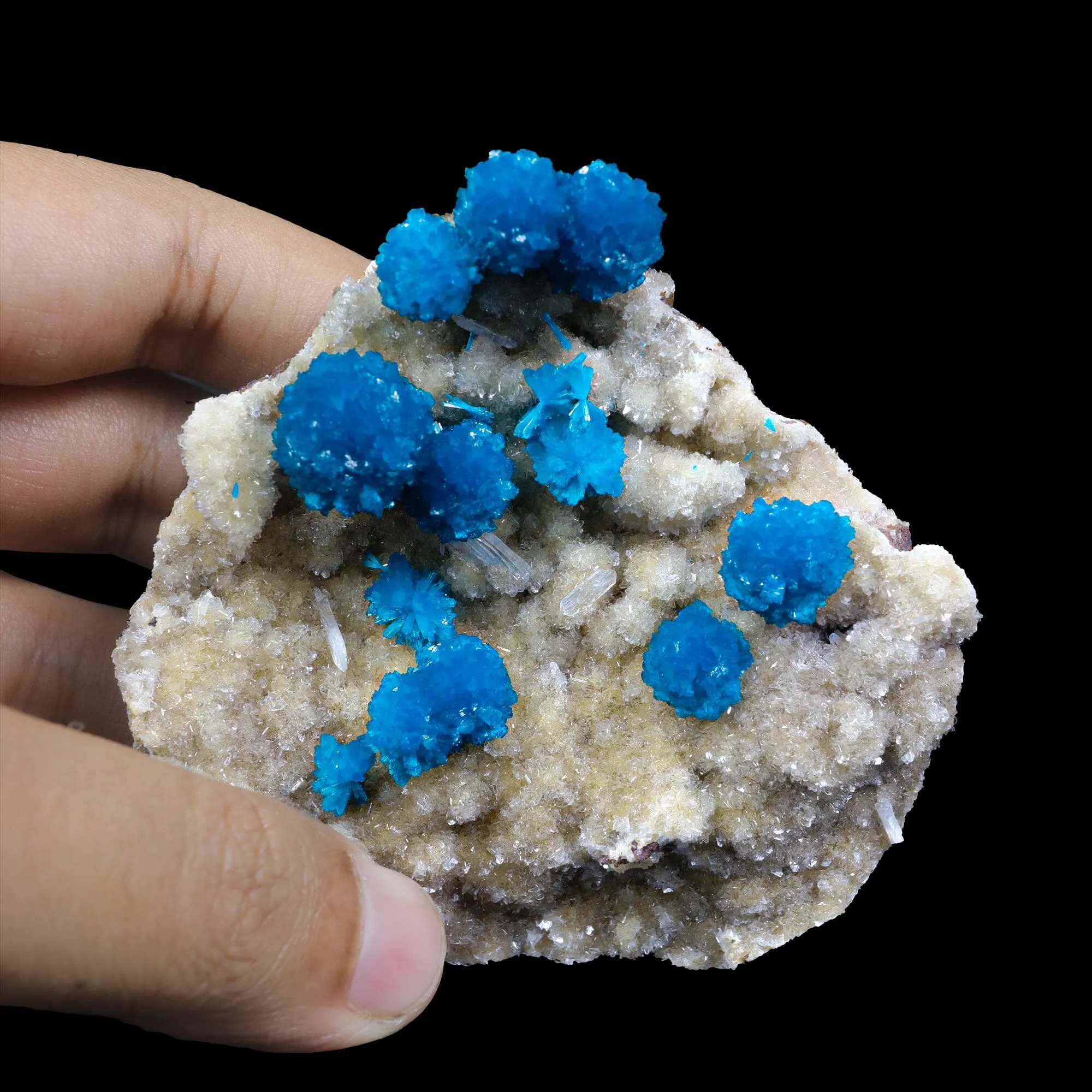 Cavansite on Heulandite (Rare Find) Natural Mineral Specimen USA - image 4