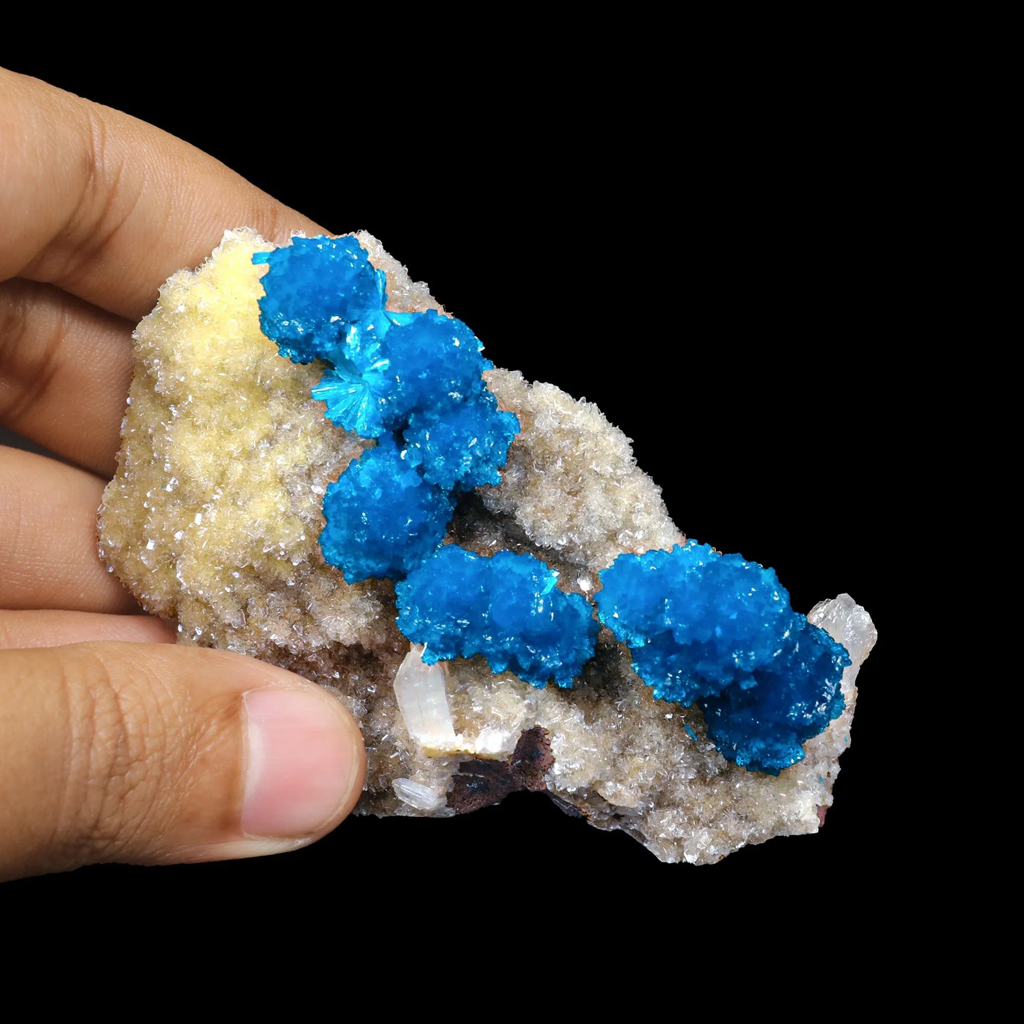 Cavansite on Heulandite (Rare Find) Natural Mineral Specimen USA - image 4