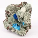 Cavansite on Heulandite With Stilbite (Rare Find) Free Standing Natural Mineral Specimen - image 3