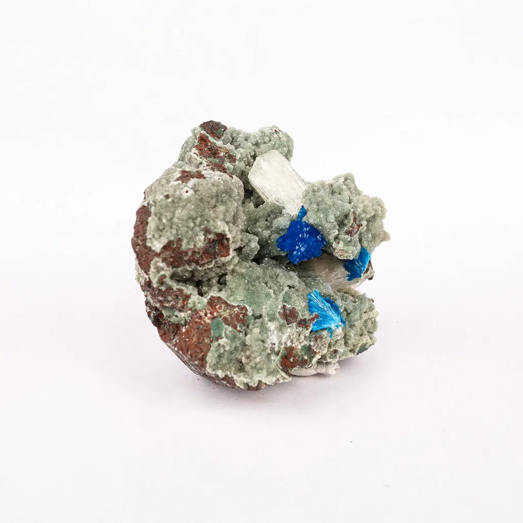 Cavansite on Heulandite With Stilbite (Rare Find) Free Standing Natural Mineral Specimen - image 2