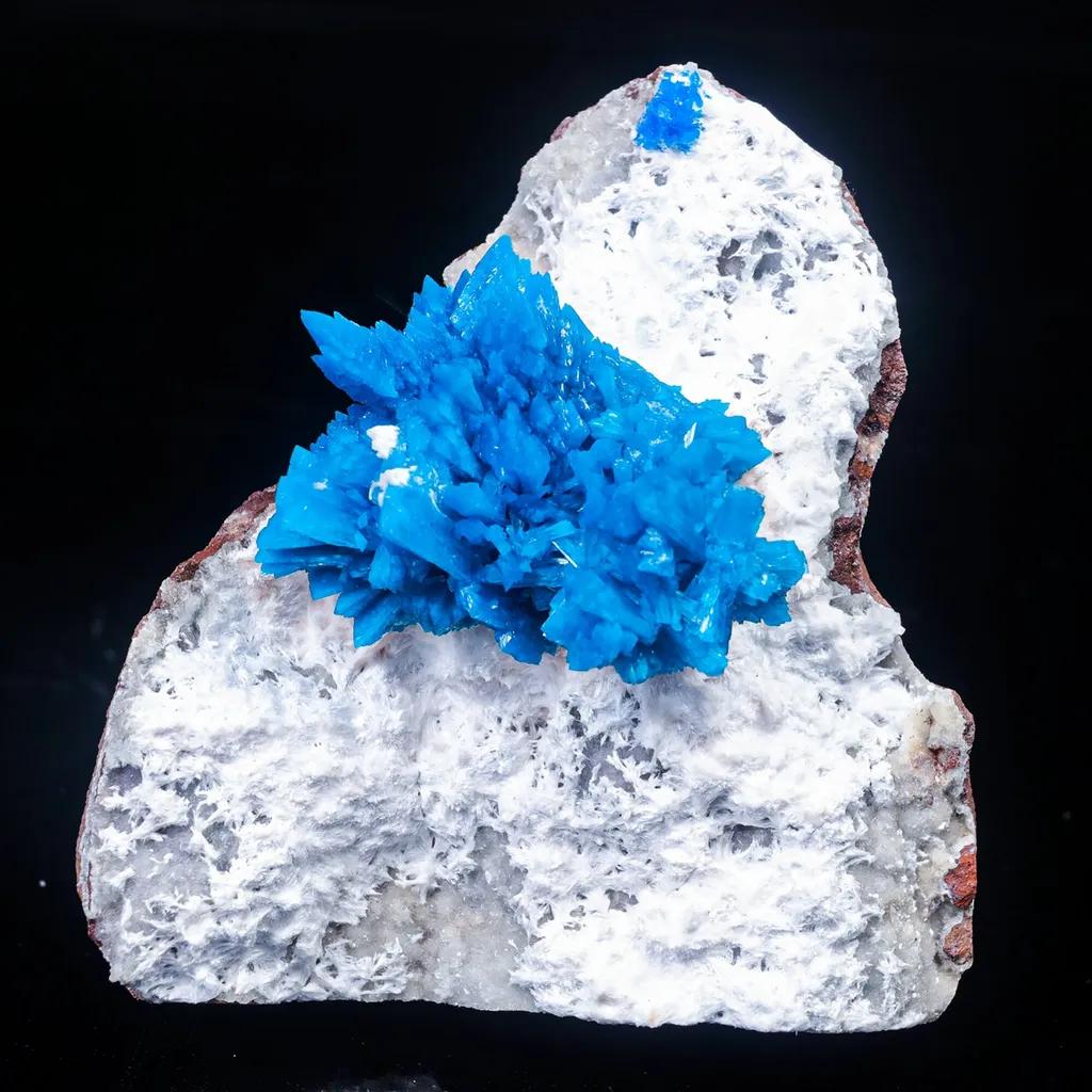 Cavansite on Mordenite (Rare Find) Natural Mineral Specimen image
