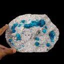 Cavansite on Stilbite,Heulandite Matrix – Vibrant Blue Flowers, Wagholi Quarry, Pune, India – Collector Grade Raw Zeolite Mineral Specimen - image 4
